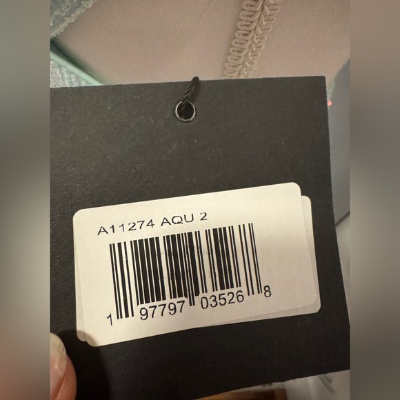 NWT $298 MAC DUGGAL Blue Sequined Halter Cut Out Ruffle Asymmetrical Dress Gown - Picture 5 of 5